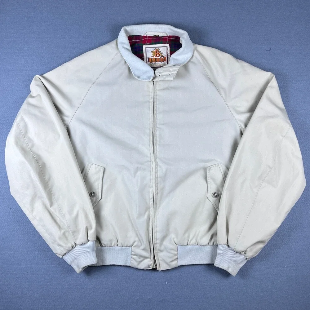 Vintage Baracuta Van Heusen Harrington G9 Jacket Cream Beige Plaid Lining 42R